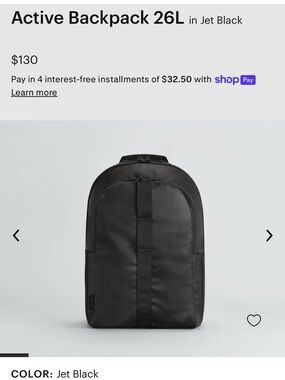 NWT Away Active Backpack 26L Black